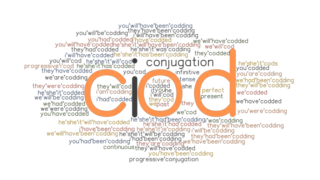 Cod Past Tense Verb Forms, Conjugate COD