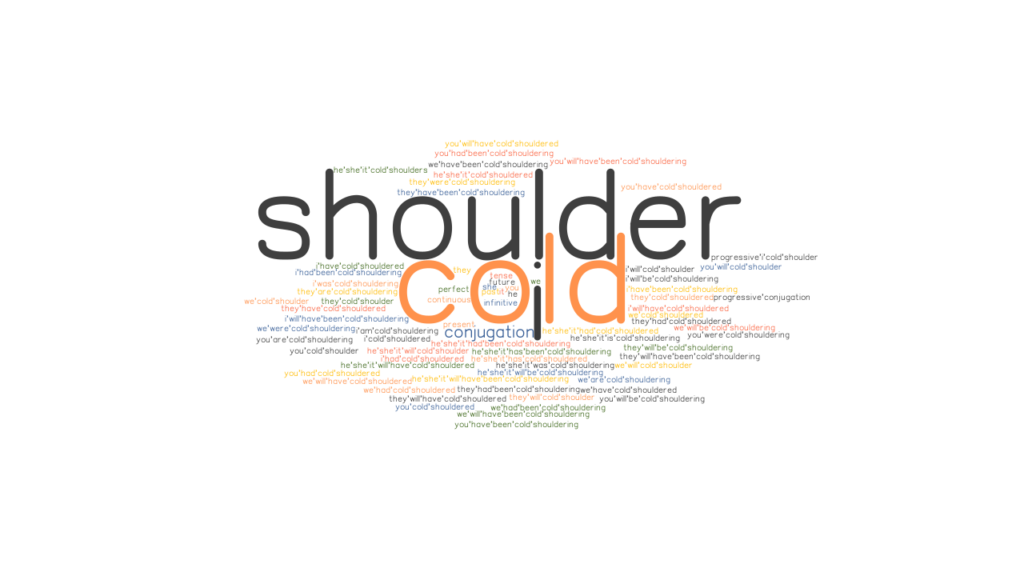 Coldshoulder Past Tense Verb Forms, Conjugate COLDSHOULDER