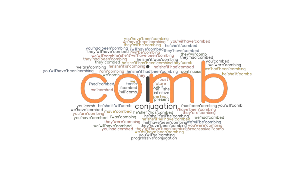 Comb Past Tense Verb Forms, Conjugate COMB