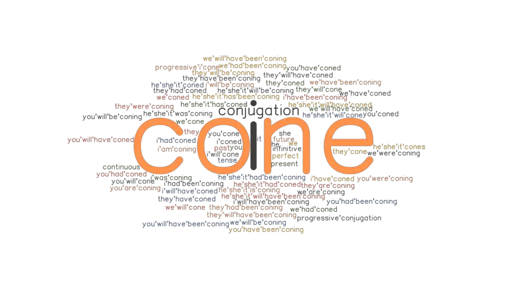 Cone Past Tense Verb Forms, Conjugate CONE