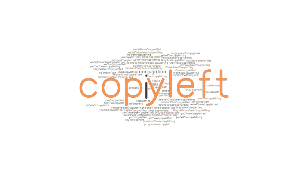 Copyleft Past Tense Verb Forms, Conjugate COPYLEFT