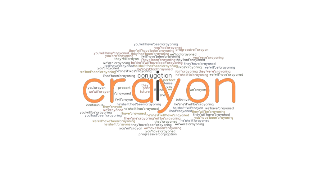 Crayon Past Tense Verb Forms, Conjugate CRAYON