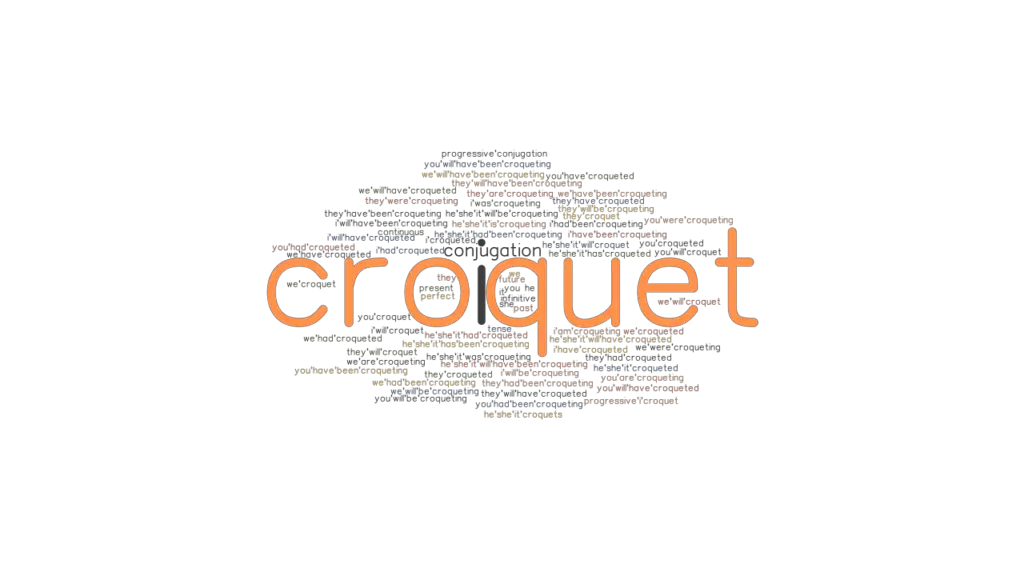 Croquet Past Tense Verb Forms, Conjugate CROQUET