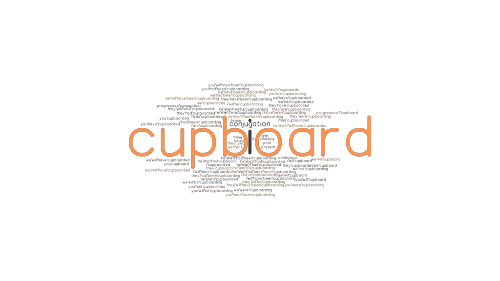 Cupboard Past Tense Verb Forms, Conjugate CUPBOARD