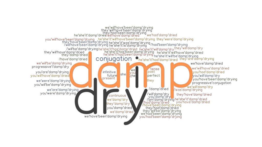 Dampdry Past Tense Verb Forms, Conjugate DAMPDRY