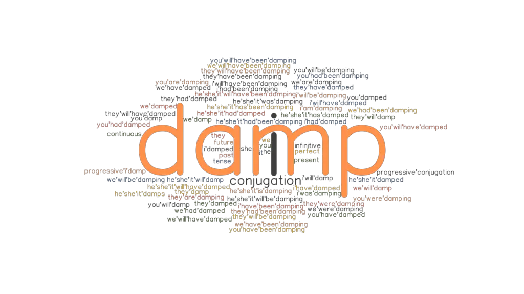 Damp Past Tense Verb Forms, Conjugate DAMP