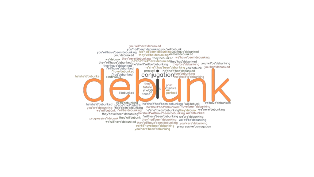 Debunk Past Tense Verb Forms, Conjugate DEBUNK