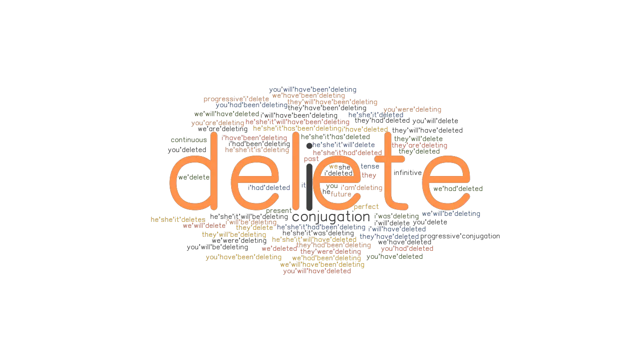  Delete Past Tense Verb Forms Conjugate DELETE GrammarTOP