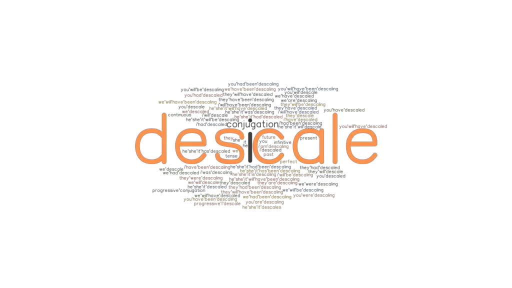 Descale Past Tense Verb Forms, Conjugate DESCALE