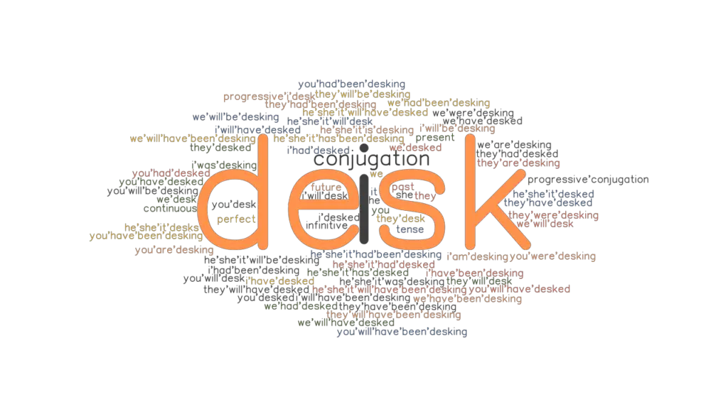 Desk Past Tense Verb Forms, Conjugate DESK