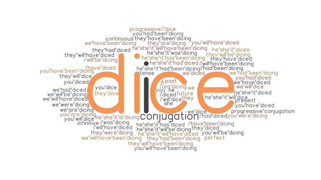 Dice Past Tense Verb Forms, Conjugate DICE