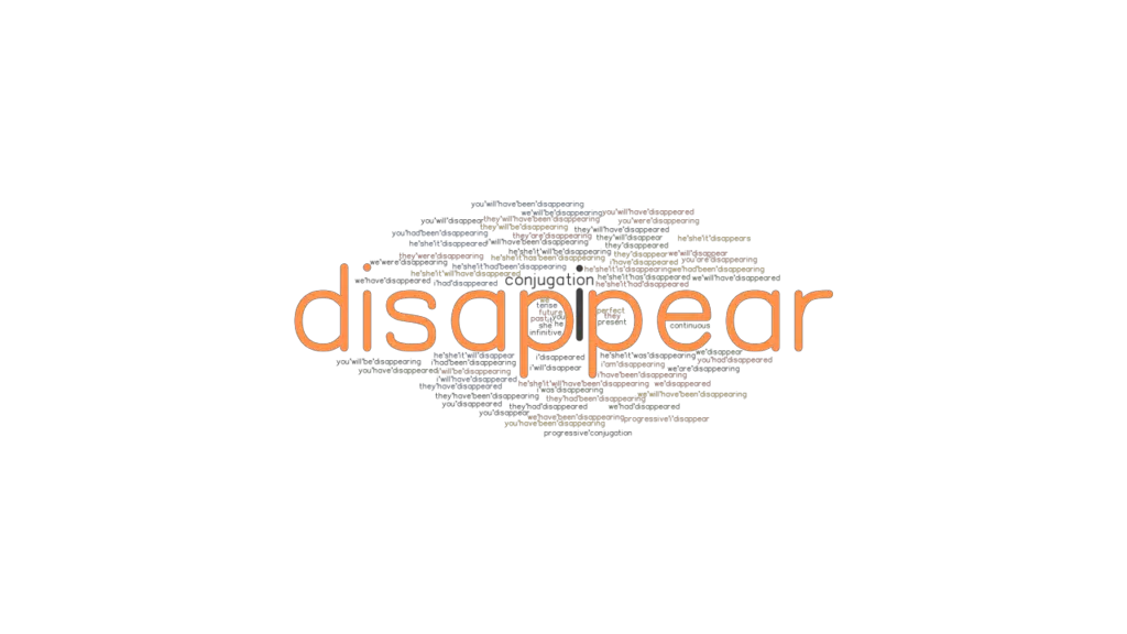 Disappear Past Tense Verb Forms Conjugate DISAPPEAR GrammarTOP