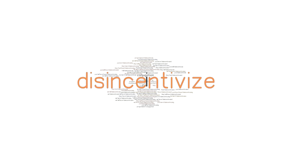 Disincentivize Past Tense Verb Forms, Conjugate DISINCENTIVIZE