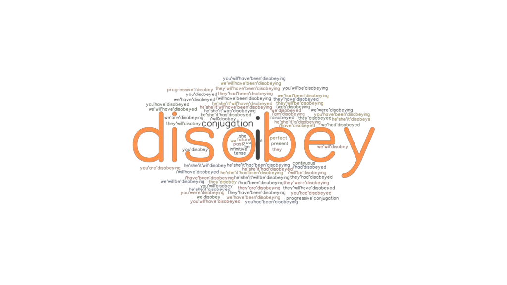 Disobey Past Tense Verb Forms Conjugate DISOBEY GrammarTOP