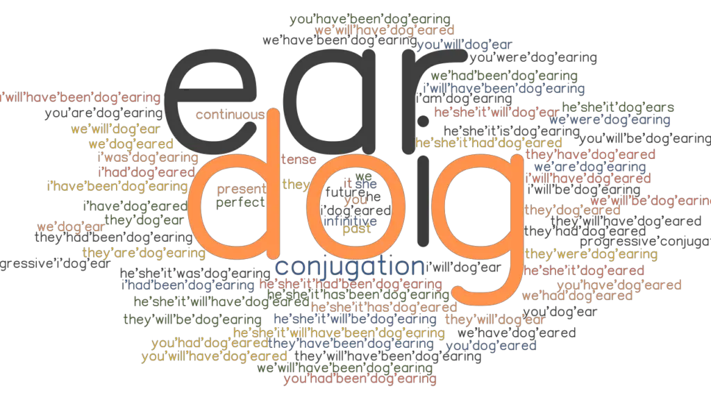 Dogear Past Tense Verb Forms, Conjugate DOGEAR