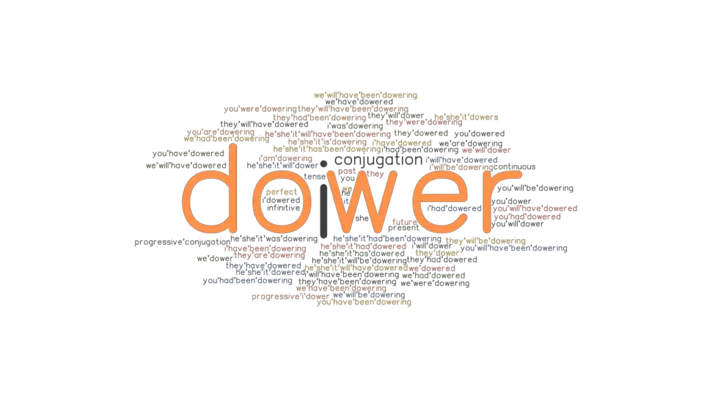Dower Past Tense Verb Forms, Conjugate DOWER