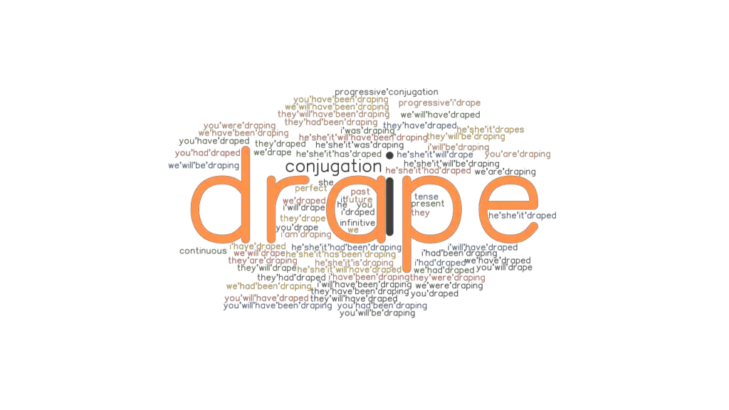 Drape Past Tense Verb Forms, Conjugate DRAPE