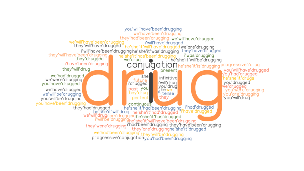 Drug Past Tense Verb Forms, Conjugate DRUG