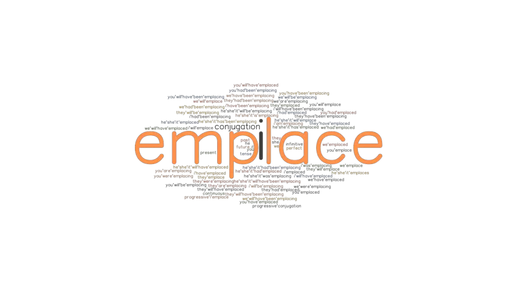 Emplace Past Tense Verb Forms, Conjugate EMPLACE