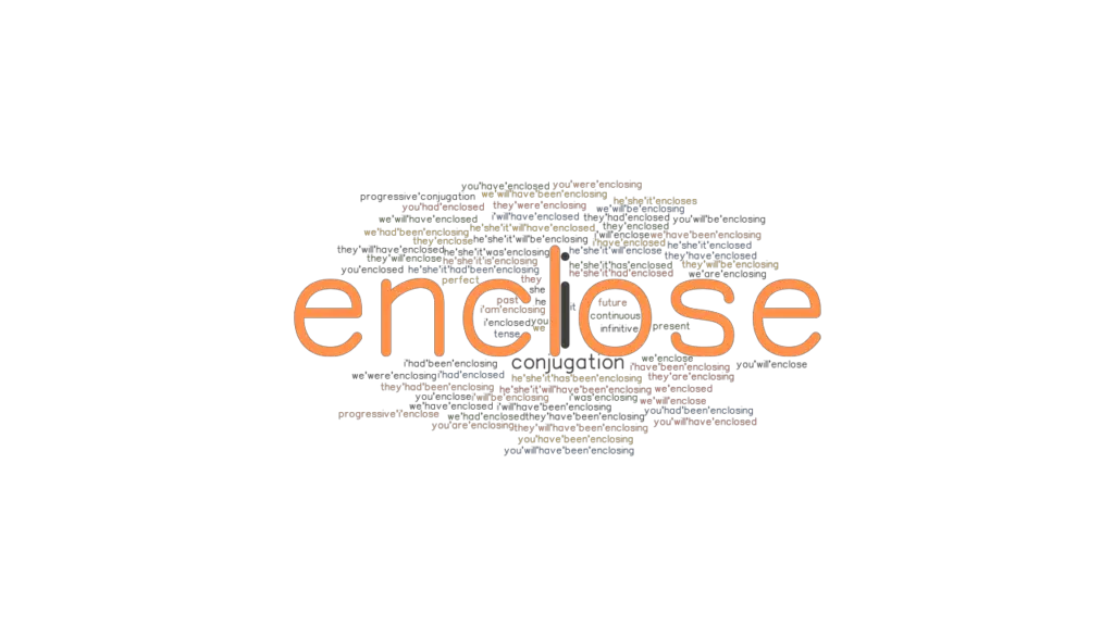 Enclose Past Tense Verb Forms, Conjugate ENCLOSE