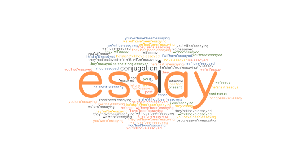 is the word essay a verb