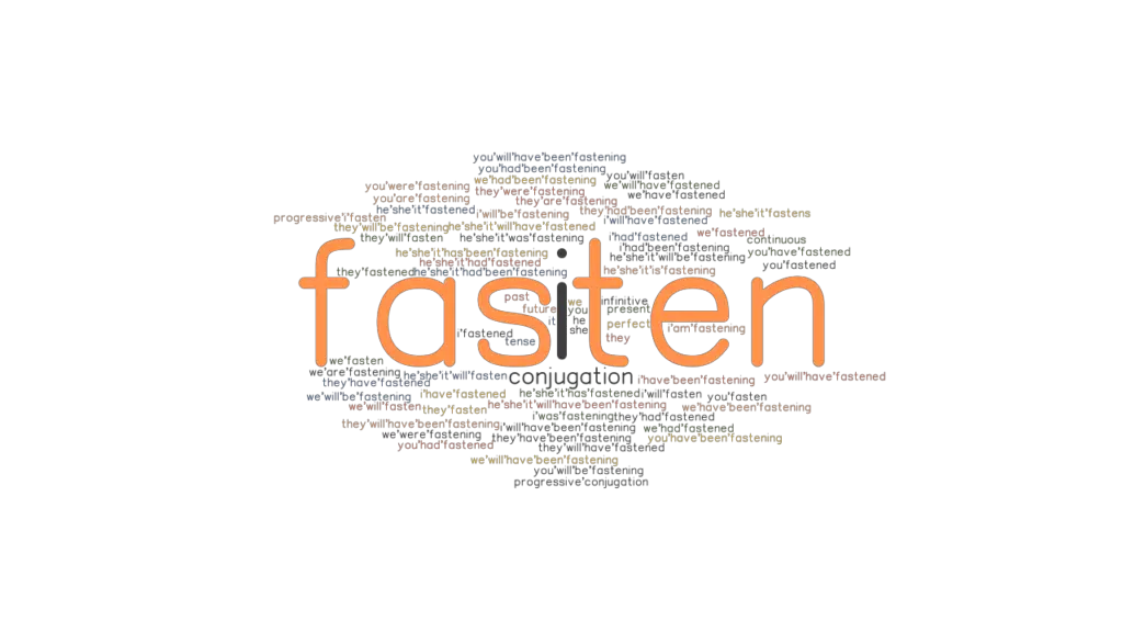 Fasten In A Sentence Verb