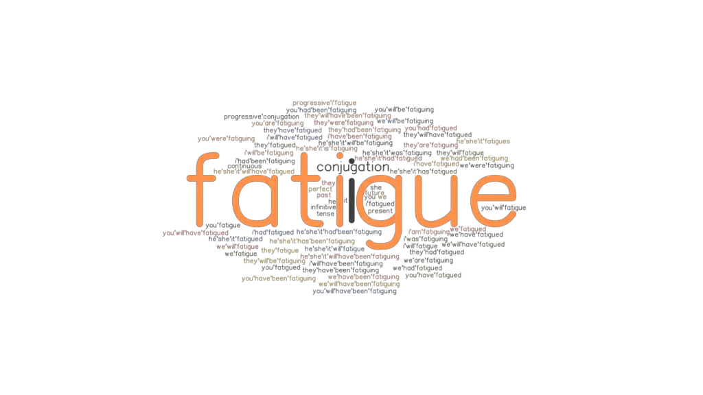 Fatigue Past Tense Verb Forms, Conjugate FATIGUE