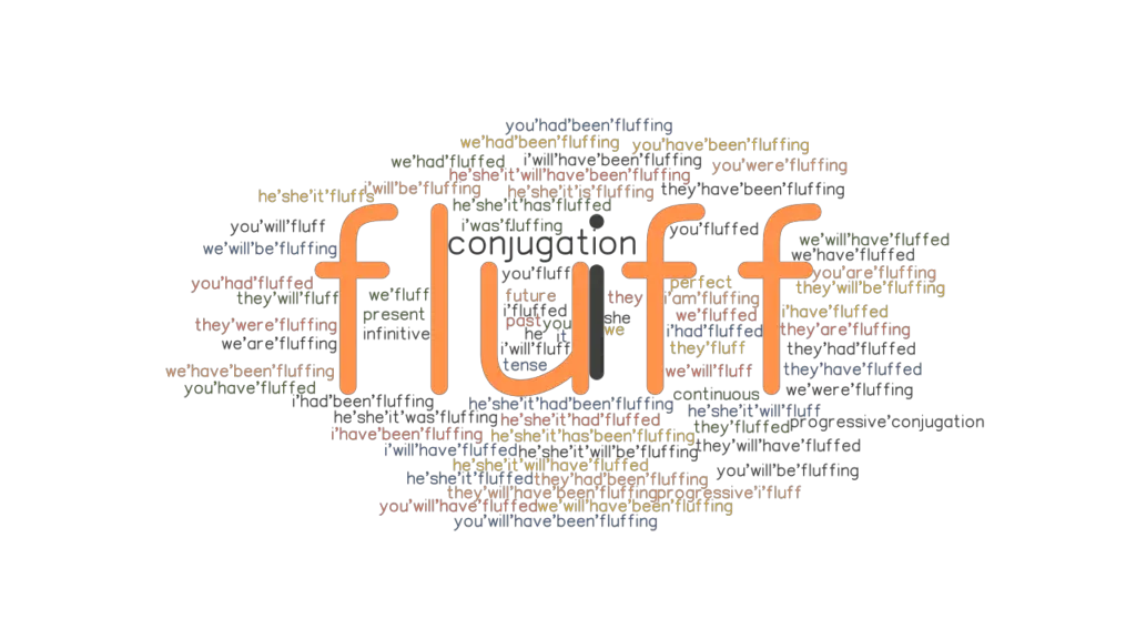 Fluff Past Tense Verb Forms, Conjugate FLUFF