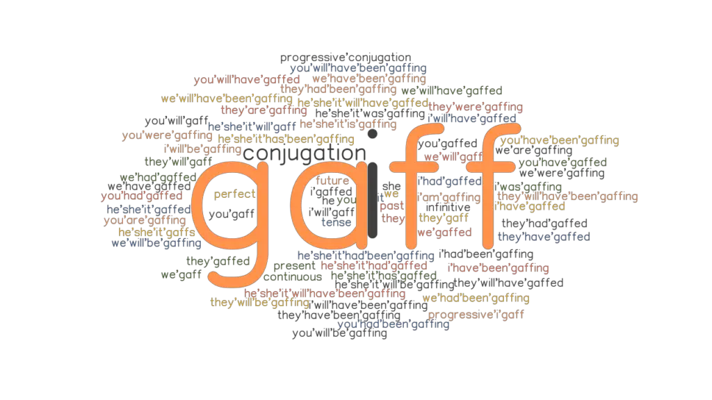 Gaff Past Tense Verb Forms, Conjugate GAFF