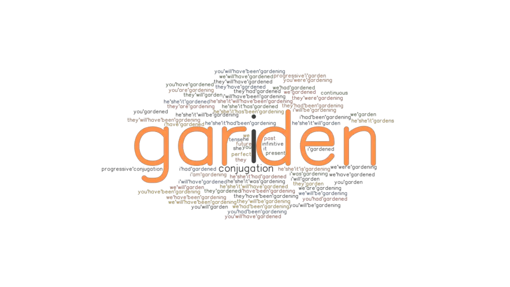 Garden Past Tense Verb Forms, Conjugate GARDEN
