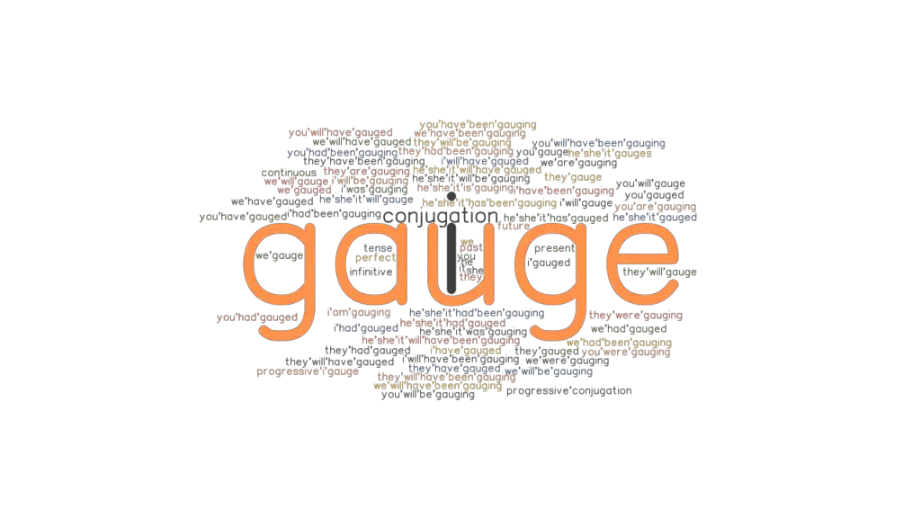 Gauge Past Tense Verb Forms, Conjugate GAUGE