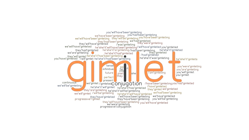 Gimlet Past Tense Verb Forms, Conjugate GIMLET