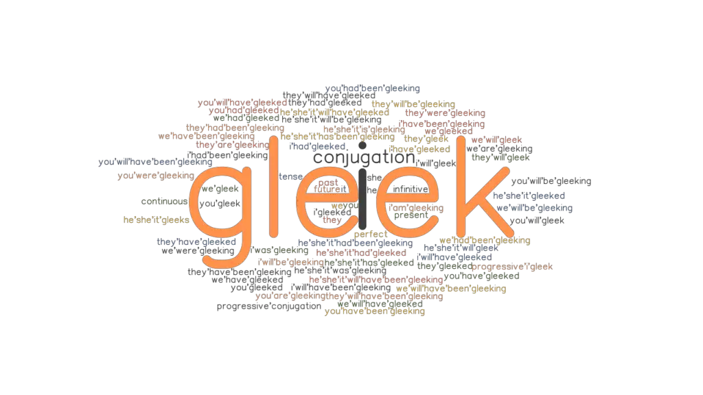 Gleek Past Tense: Verb Forms, Conjugate GLEEK - GrammarTOP.com