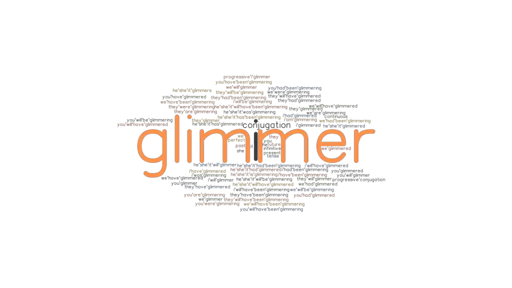 Glimmer Past Tense Verb Forms, Conjugate GLIMMER