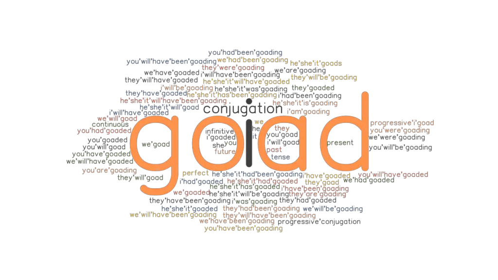 Goad Past Tense Verb Forms Conjugate GOAD GrammarTOP