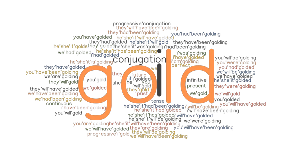 Gold Past Tense Verb Forms, Conjugate GOLD