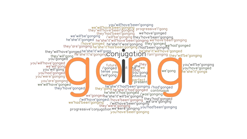 Gong Past Tense Verb Forms, Conjugate GONG