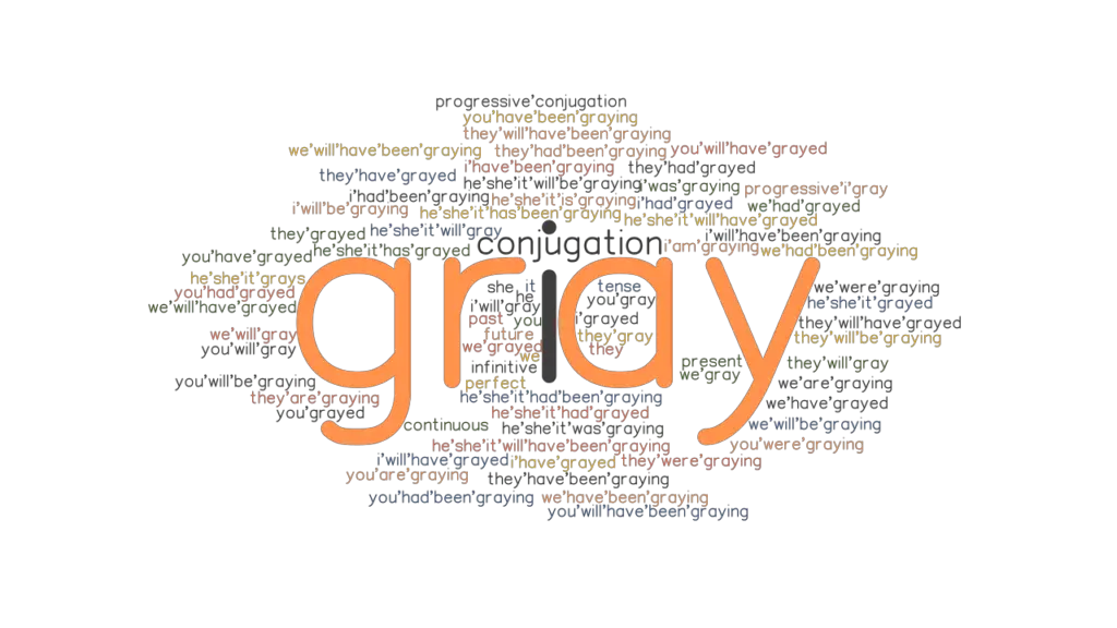 Gray Past Tense Verb Forms, Conjugate GRAY
