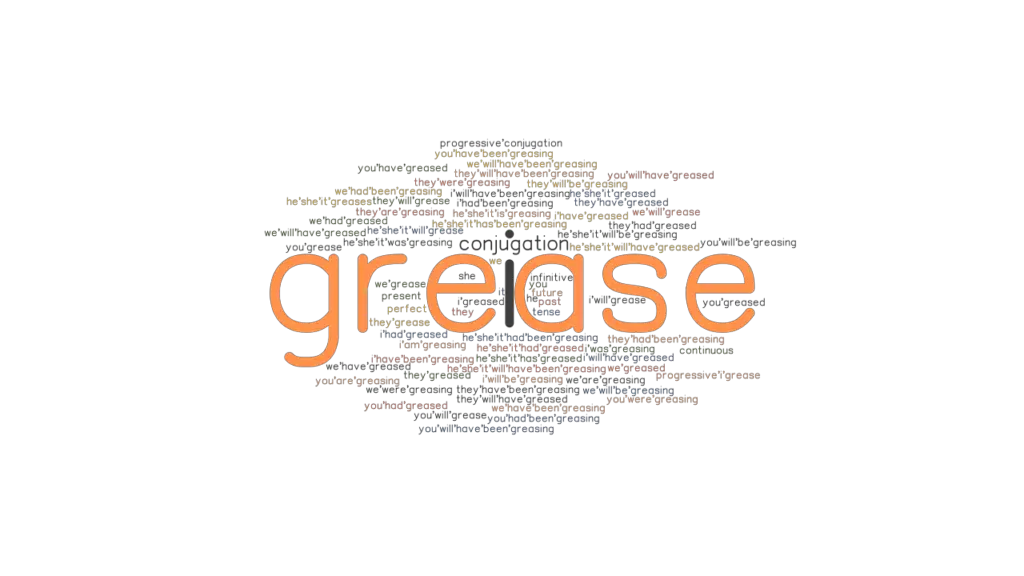 Grease Past Tense Verb Forms, Conjugate GREASE