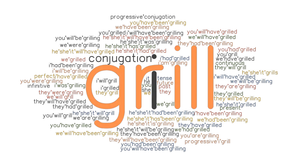 Grill Past Tense Verb Forms, Conjugate GRILL