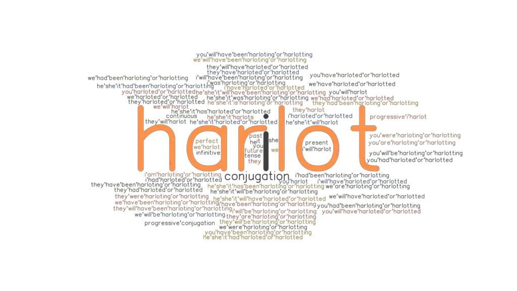 Harlot Past Tense Verb Forms, Conjugate HARLOT