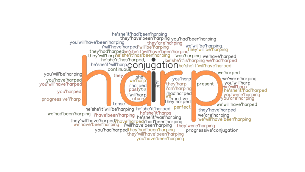 Harp Past Tense Verb Forms, Conjugate HARP