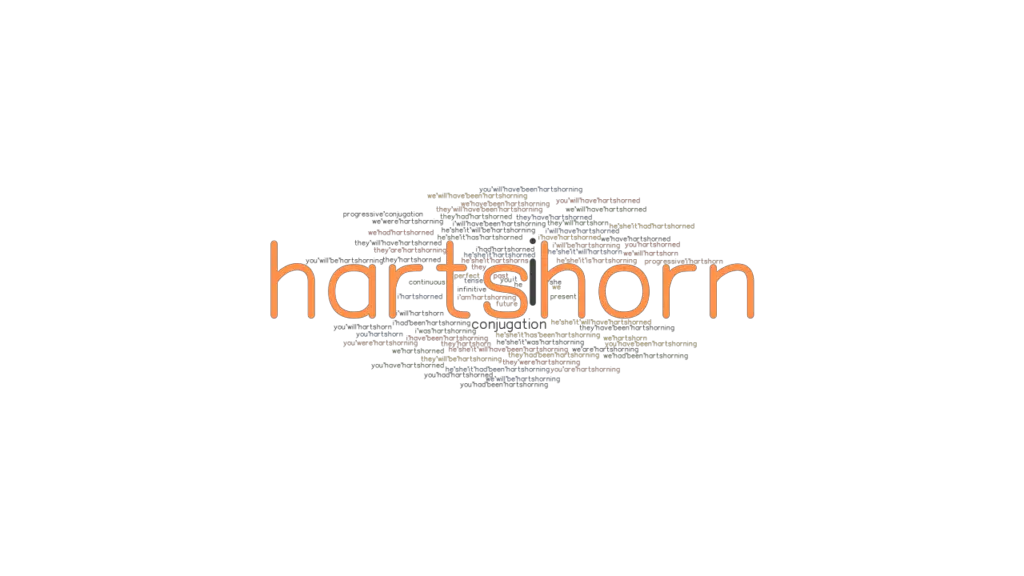 Hartshorn Past Tense Verb Forms, Conjugate HARTSHORN