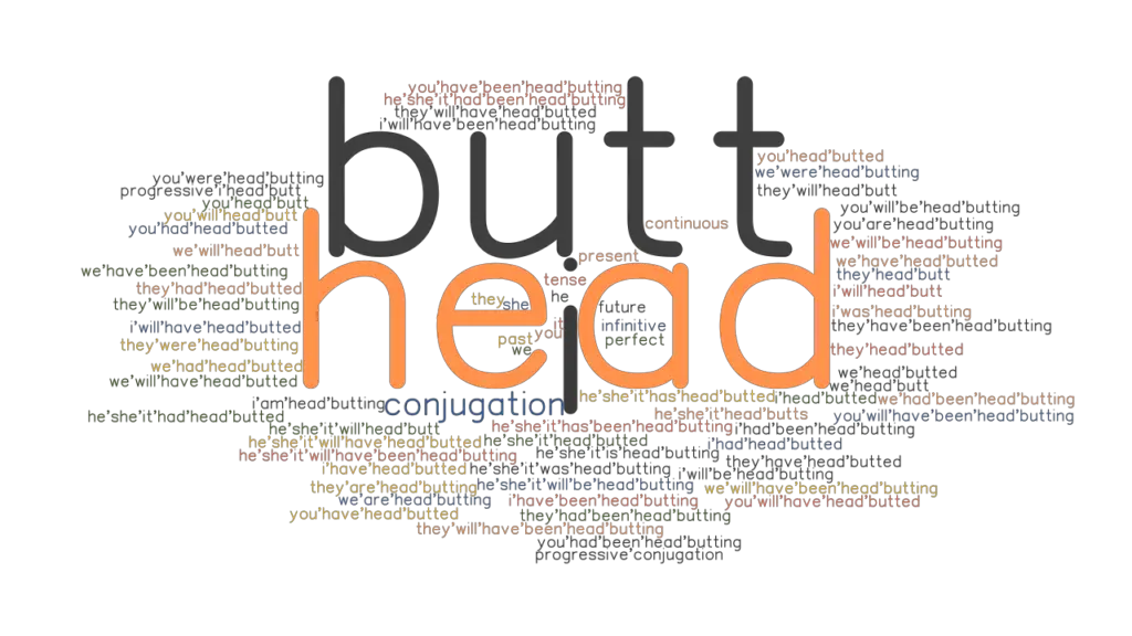 Headbutt Past Tense Verb Forms, Conjugate HEADBUTT
