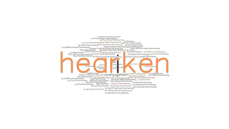 Hearken Past Tense Verb Forms Conjugate HEARKEN GrammarTOP