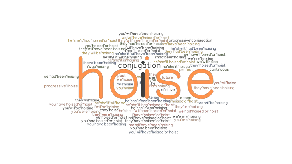 Hoise Past Tense Verb Forms, Conjugate HOISE