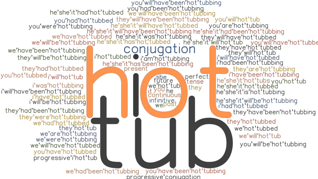 Hottub Past Tense Verb Forms, Conjugate HOTTUB