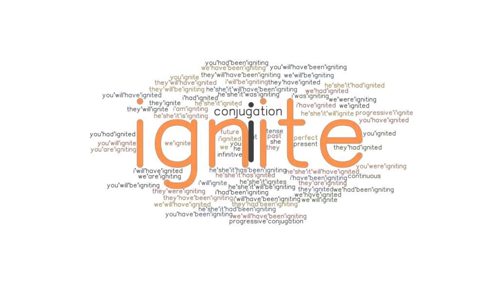 Ignite Past Tense Verb Forms, Conjugate IGNITE