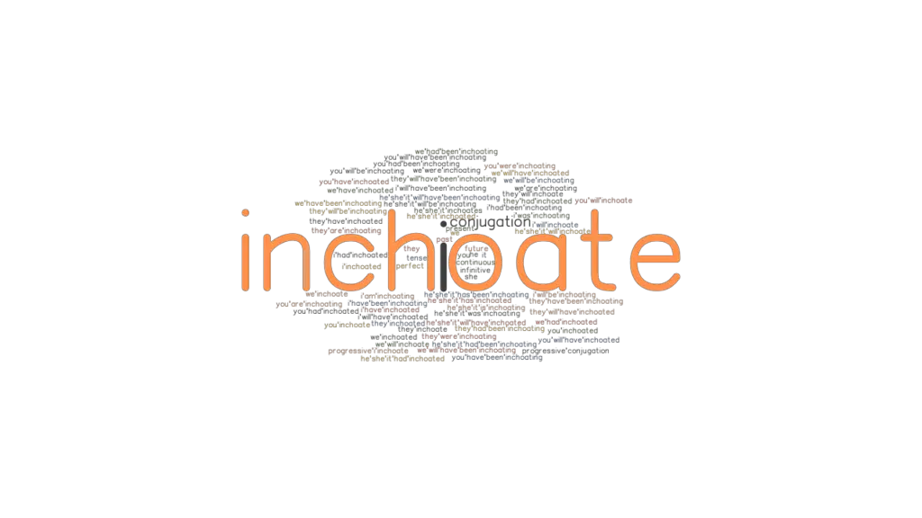 Inchoate Past Tense Verb Forms, Conjugate INCHOATE