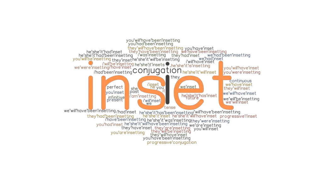 Inset Past Tense Verb Forms, Conjugate INSET